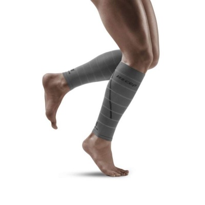 CEP Men's Grey Reflective Compression Sleeves - Think Sport