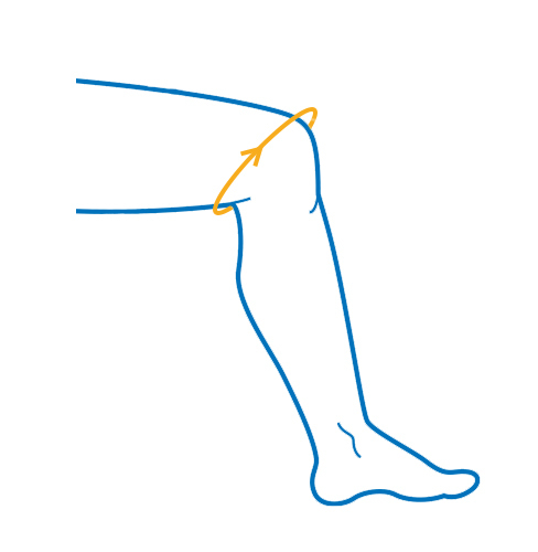 How to measure the circumference of your knee