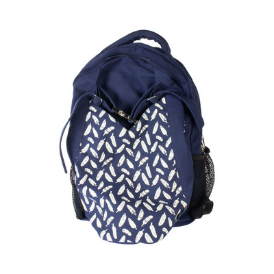 Yoga-Mad Yoga Cotton Backpack (Navy Blue)